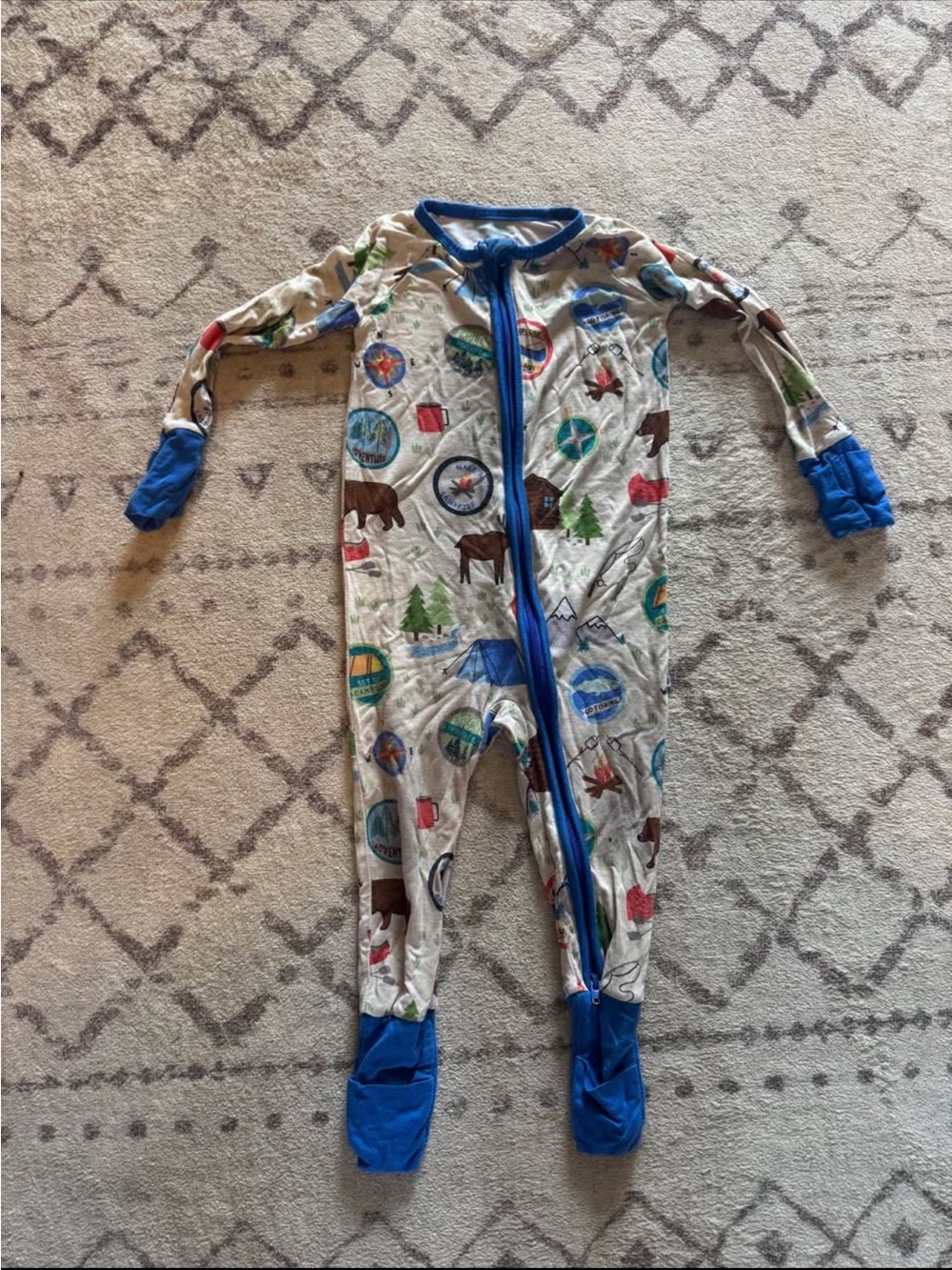 Little sleepies 6-12 month camping zippy